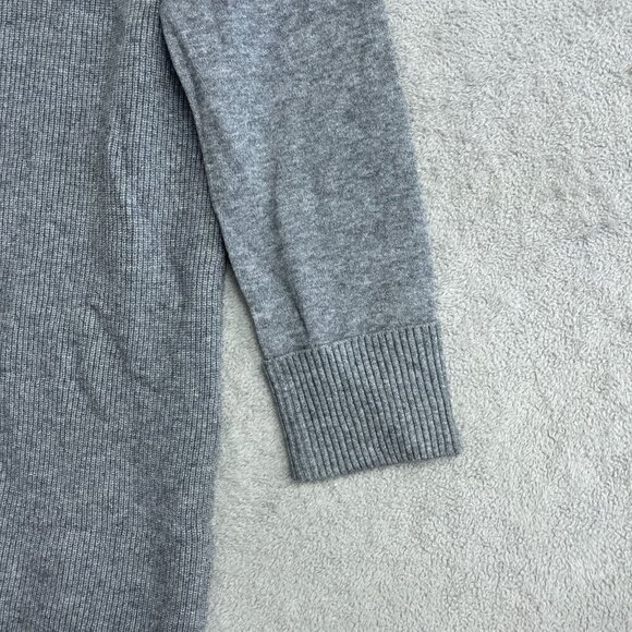 NEW Hilary Radley Womens Size M Grey Ribbed Knit Mini Sweater Dress Gray - Picture 5 of 12